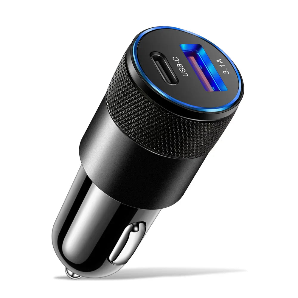 70W PD Car Charger USB Type C Fast Charging