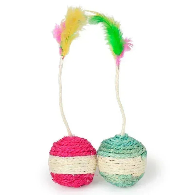 1Pc Cat Toy Sisal Scratching Ball