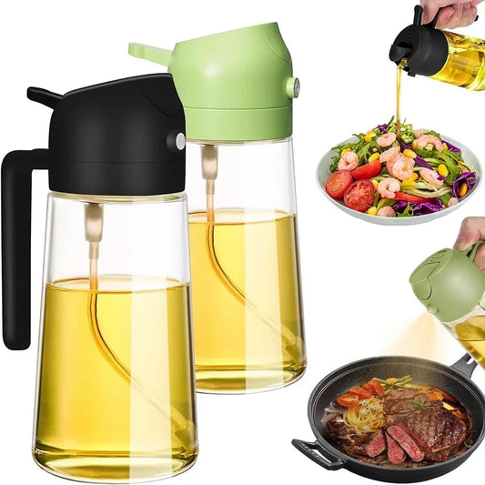 2 in1 Oil Spray Bottle Plastic Kitchen Barbecue